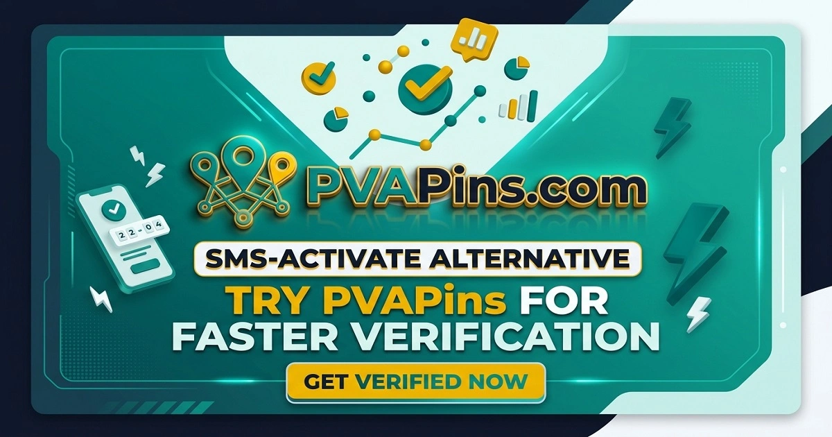 SMS-Activate Alternative-Try PVAPins for Faster Verification